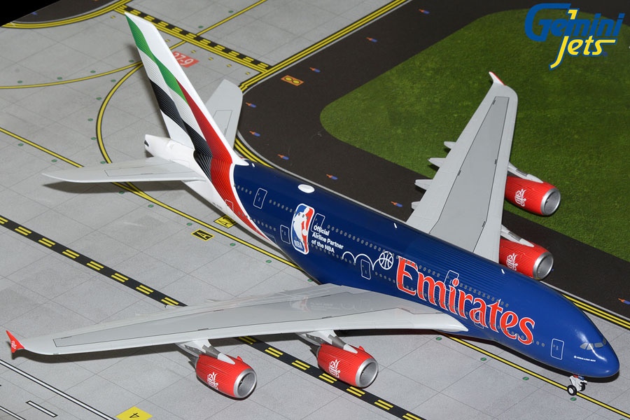 Airbus A380 Emirates "Official Airline Partner of the NBA" A6-EOD