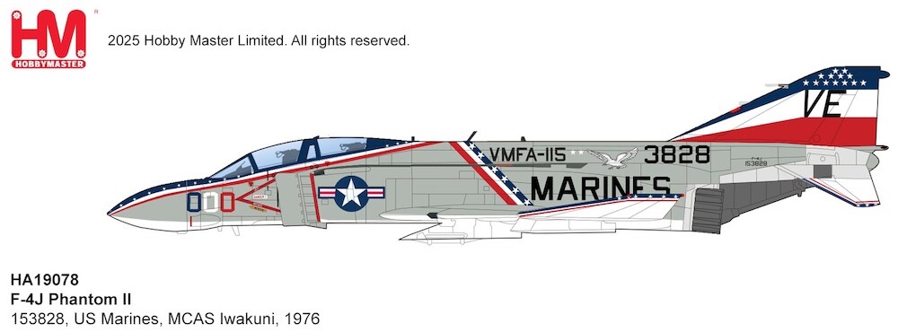 McDonnell Douglas F4J Phantom 153828, US Marines, MCAS Iwakuni, 1976