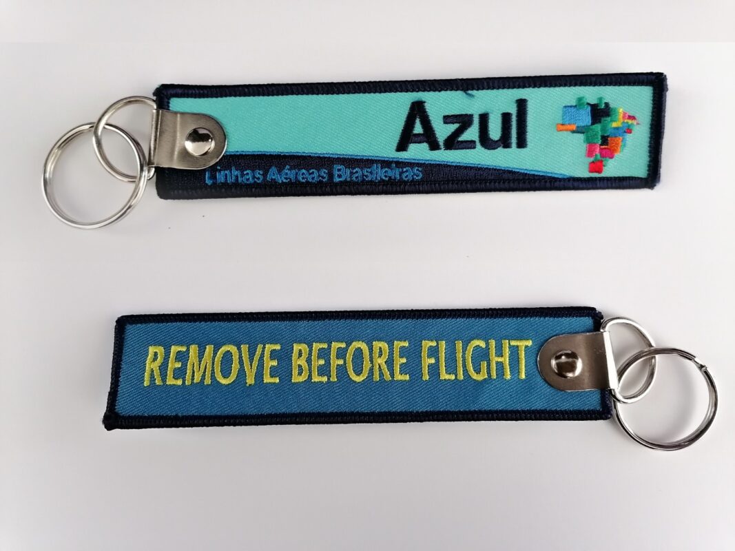 Porta-chaves Azul- Linhas Aéreas Brasileiras