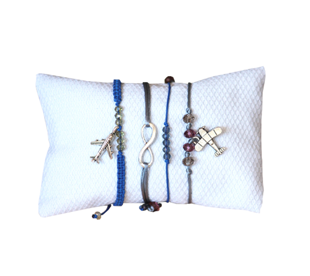 Conjunto de Pulseiras Aviação - Azul