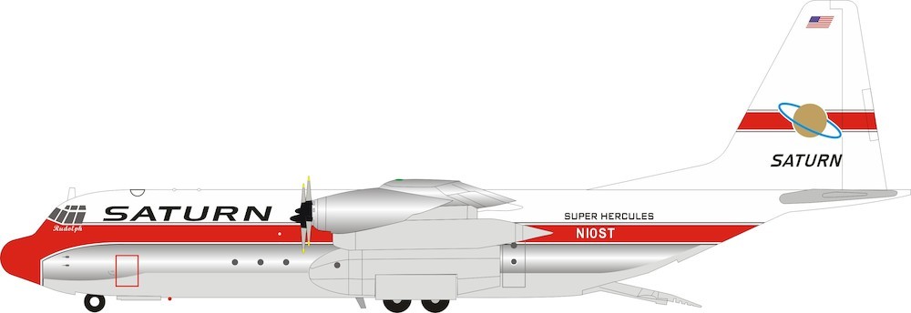 Lockheed Hercules L100-30 L382G Saturn Airways N10ST With Stand