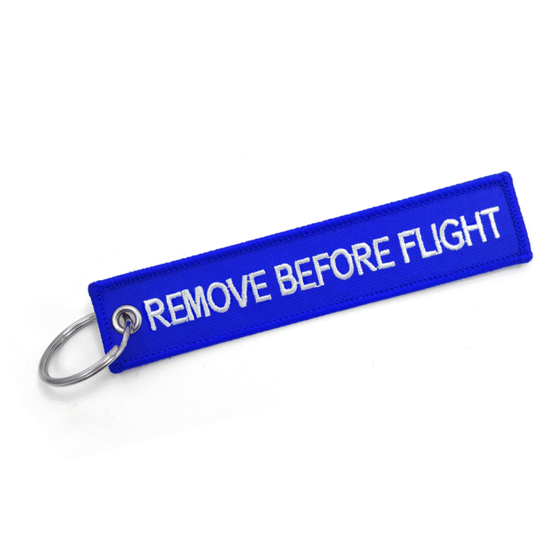 Remove Before Flight (Azul) Porta Chaves
