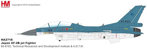 Japan XF-2B jet Fighter 63-8102, Technical Research and Development Institute & A.D.T.W. without wing pylons