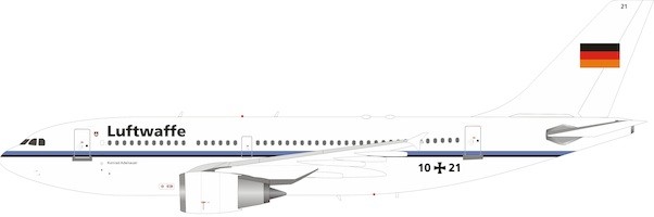 Airbus A310-200 German Air Force, Luftwaffe, 10+21 With Stand