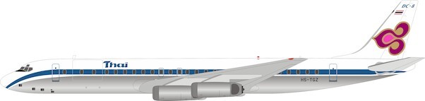 Douglas DC8-62CF Thai Airways International HS-TGZ With Stand
