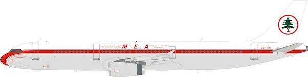 Airbus A321-200 MEA Middle East Airlines retro 70th Anniversary OD-RMI With Stand