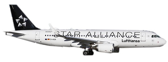Airbus A320 Lufthansa "Star Alliance" D-AIUA With Stand