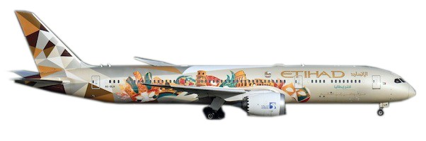 Boeing 787-9 Etihad Airways Choose Italy A6-BLH