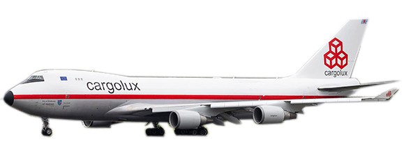 Boeing 747-400F Cargolux "Retro Livery" LX-NCL With Stand Interactive Series