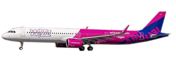 Airbus A321neo Wizz Air Abu Dhabi Airbus A6-WZB With Antenna