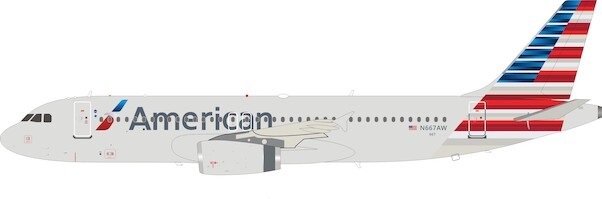Airbus A320-200 American Airlines N667AW With Stand
