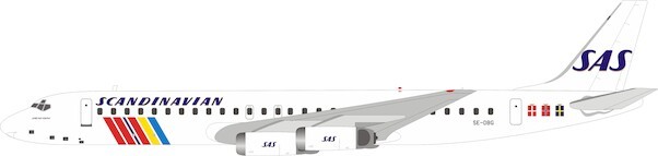 Douglas DC8-62 SAS Scandinavian Airlines SE-DBG With Stand