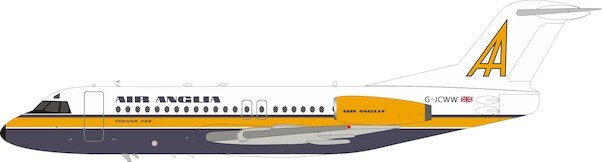 Fokker F28-4000 Air Anglia G-JCWW With Stand