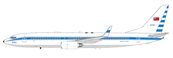 Boeing 737-800 Taiwan Air Force ROCAF Republic of China Air Force 3701 With Stand