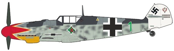 Messerschmitt Bf109G-6 Luftwaffe, "Green 1" Hermann Graf JG50, September 1943