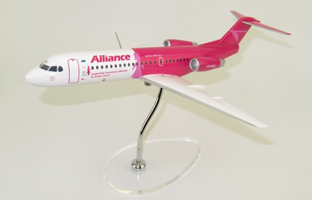 Fokker 70 Alliance Airlines "Breast Cancer Network Australia (BCNA)" VH-NUU