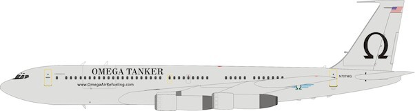 Boeing 707-300 Omega Tanker N707MQ With Stand