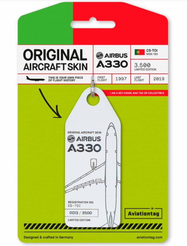 PORTA- CHAVES AIRBUS A330 – CS-TOI - Branco