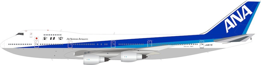 Boeing 747-200 ANA All Nippon Airways JA8175 with stand