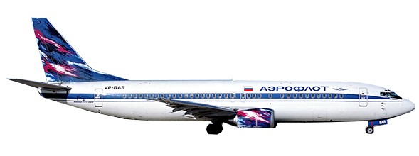Boeing 737-400 Aeroflot VP-BAR With Antenna