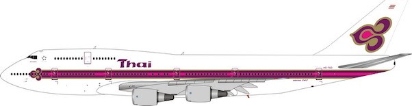 Boeing 747-400 Thai Airways Without logo HS-TGD