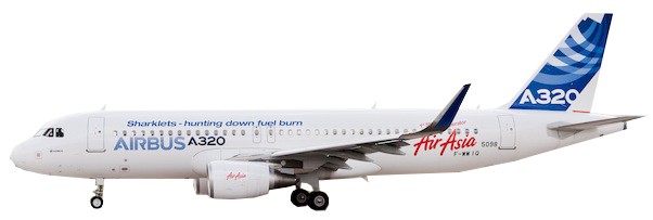 Airbus A320-200 Airbus House Color /Air Asia "1st Sharklet Operator" F-WWIQ With Stand