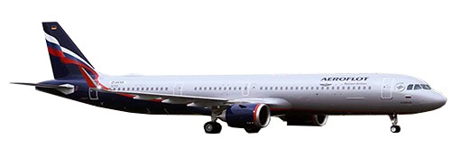 Airbus A321neo Aeroflot VP-BPP With Stand