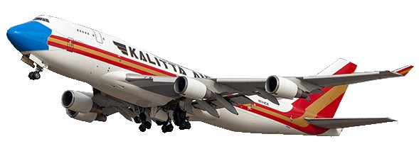 Boeing 747-400BCF Kalitta Air "Mask Livery" "Mask Livery" Flap Down N744CK With Stand