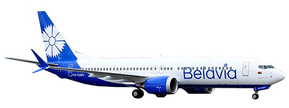 Boeing 737 MAX 8 Belavia Belarusian Airlines EW-528PA With Stand