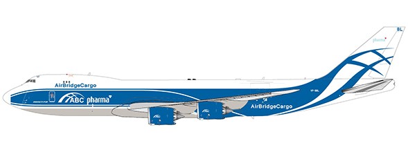 Boeing 747-8F Air Bridge Cargo "Pharma Title" VP-BBL With Stand