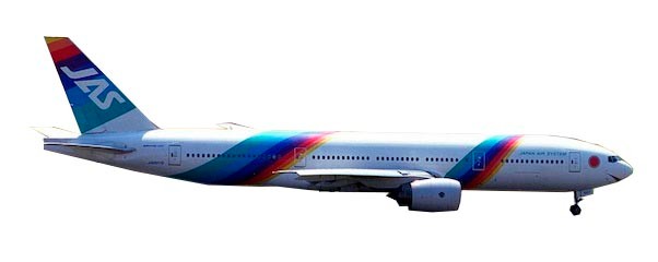 Boeing 777-200 JAS Japan Air System "Rainbow" JA007D