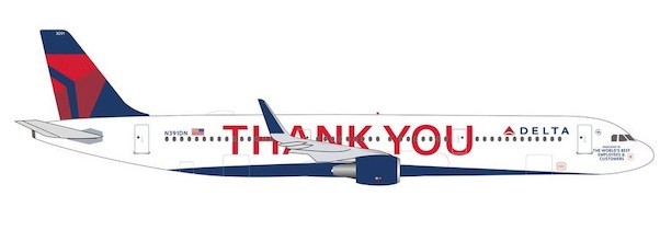 Airbus A321 Delta Air Lines "Thank you" N391DN
