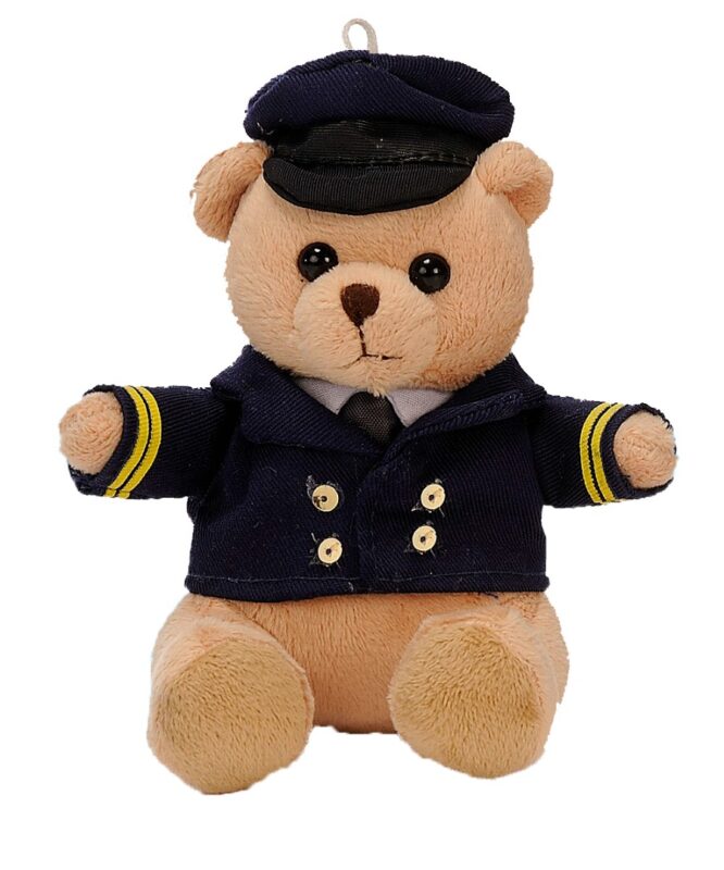 Porta-Chaves Urso de Peluche Piloto