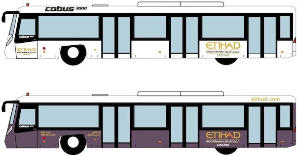 Airport Accessories Airport Bus Etihad Set of 4