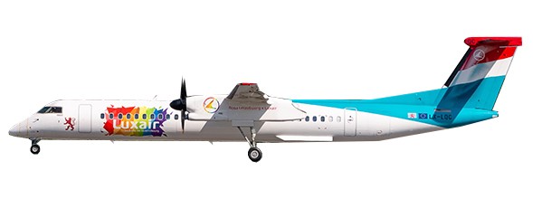 Bombardier Dash 8-Q400 Luxair "be Pride, be Luxembourg Livery" LX-LQC