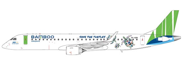 Embraer ERJ190 Bamboo Airways "Save the turtles Livery" OY-GDB