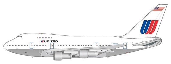 Boeing 747SP United Airlines "White Livery" N538PA