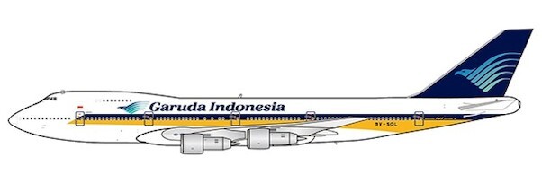 Boeing 747-200 Garuda Indonesia Airways 9V-SQL hybrid livery Singapore Airlines