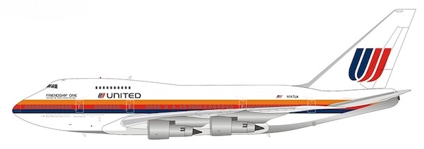 Boeing 747SP United Airlines "Saul Bass" livery; named "Friendship One" N147UA