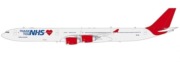 Airbus A340-600 Maleth Aero "Thank you NHS" 9H-EAL