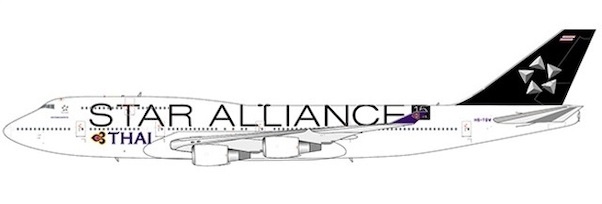 Boeing 747-400 Thai Airways "Star Alliance livery" HS-TGW Flap Down