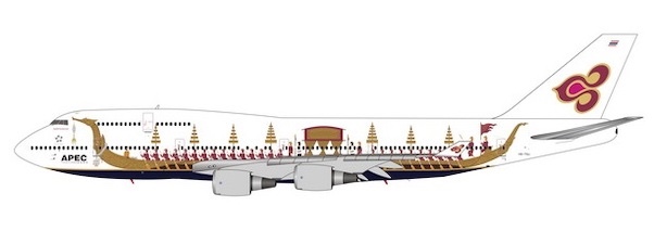 Boeing 747-400 Thai Airways Royal Barge APEC HS-TGJ