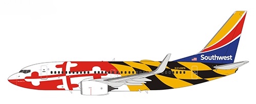 Boeing 737-700 Southwest Airlines Maryland One livery with Heart One tail N214WN