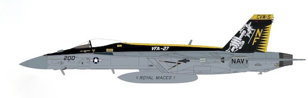 F/A-18E Super Hornet, US Navy 168363, VFA-27 "Royal Maces", CVW-5 CAG, USS Ronald Reagan, Atusgi Air Base, 2015