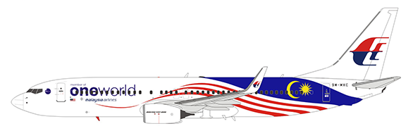 Boeing 737-800 Malaysia Airlines 9M-MXC oneworld in Negaraku colors