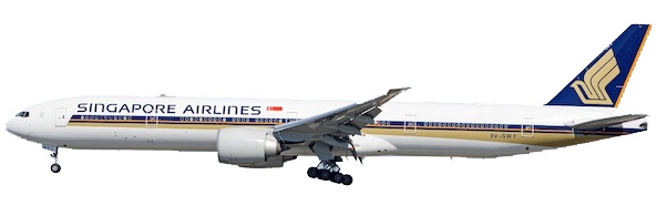 Boeing 777-300ER Singapore Airlines 9V-SWY Flaps Down