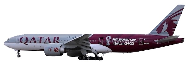 Boeing 777-200LR Qatar FIFA World cup 2022 A7-BBI