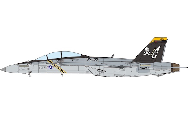 F/A18E Super Hornet US Navy, VFA-103 Jolly Rogers, Operation Inherent Resolve, 2016