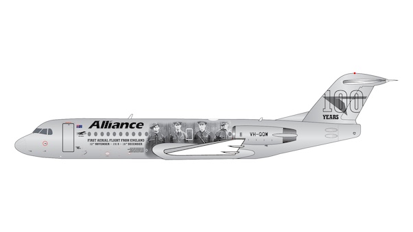 Fokker 70 Alliance Airlines VH-QQW "Vickers Vimy"/"100 Years"