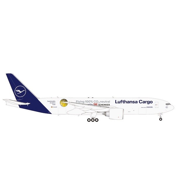 Boeing 777-200F Lufthansa Cargo Sustainable Fuel, DB Schenker D-ALFG
